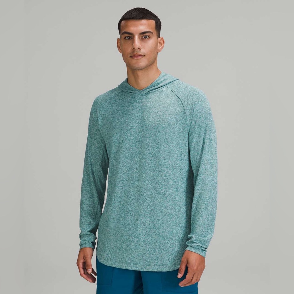 Lululemon Drysense Training Hoodie Heathered Deep Cove XL